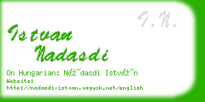 istvan nadasdi business card